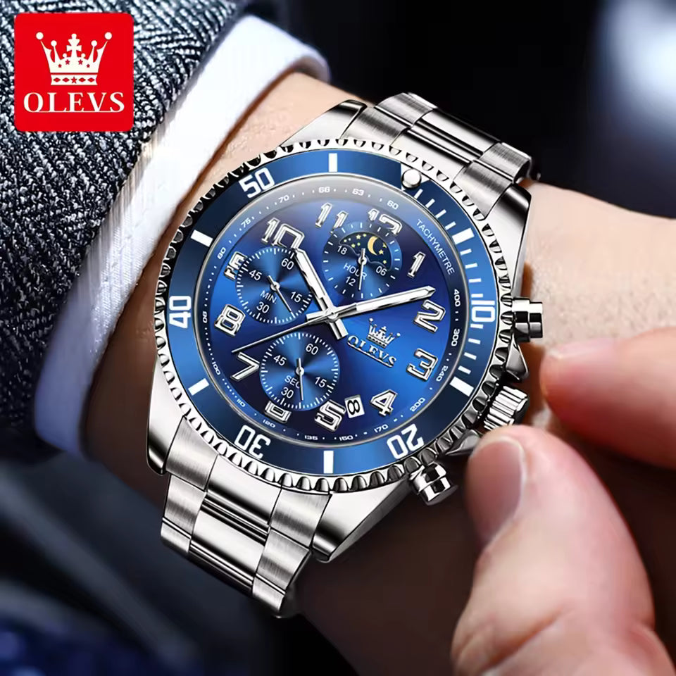 Montre OLEVS pour homme: Chronographe, Waterproof, lumineuse