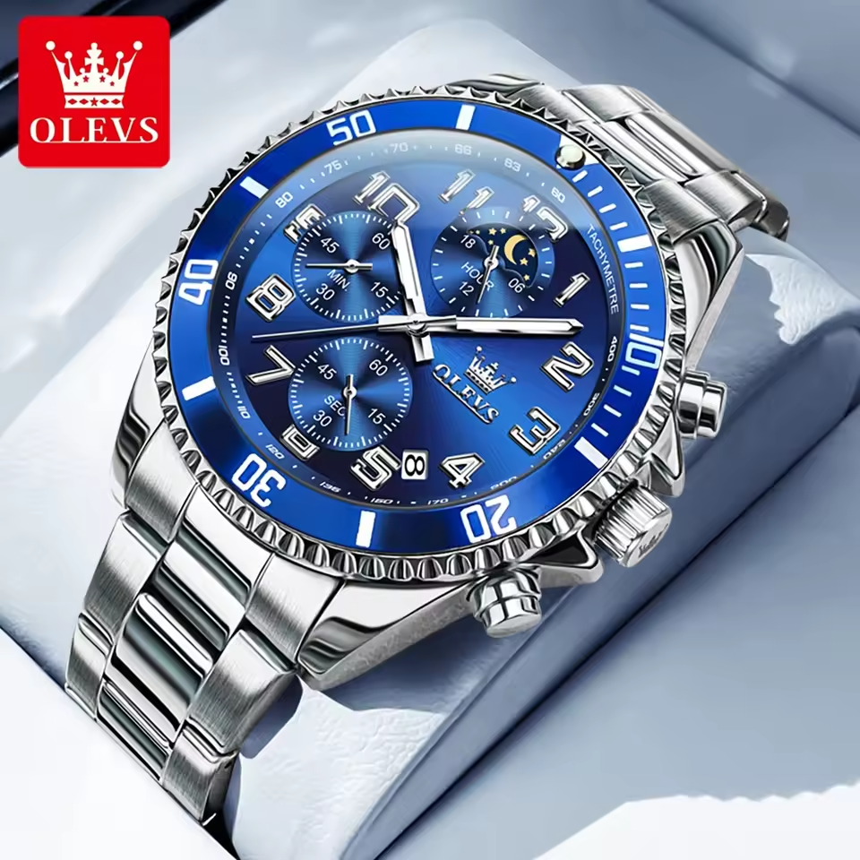Montre OLEVS pour homme: Chronographe, Waterproof, lumineuse