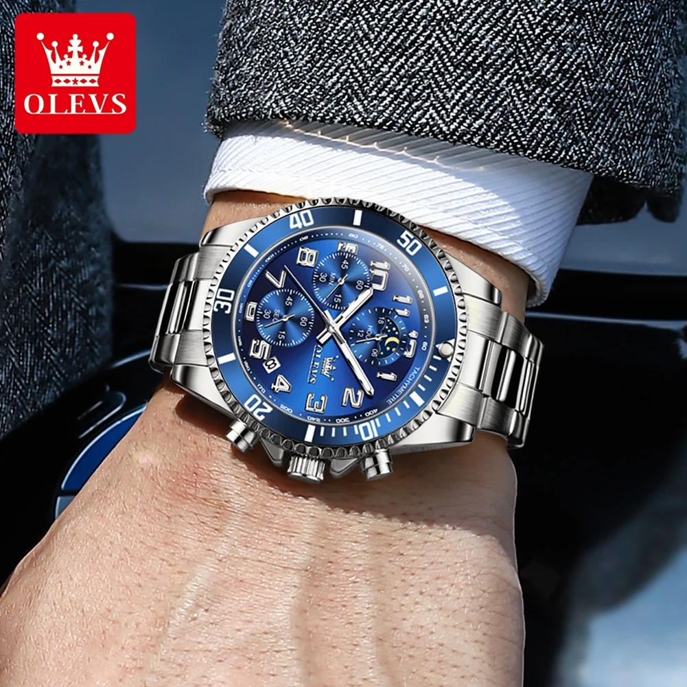 Montre OLEVS pour homme: Chronographe, Waterproof, lumineuse