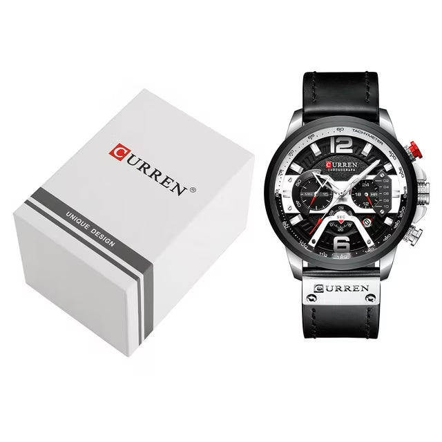 CURREN 8329 Montre pour homme Noir