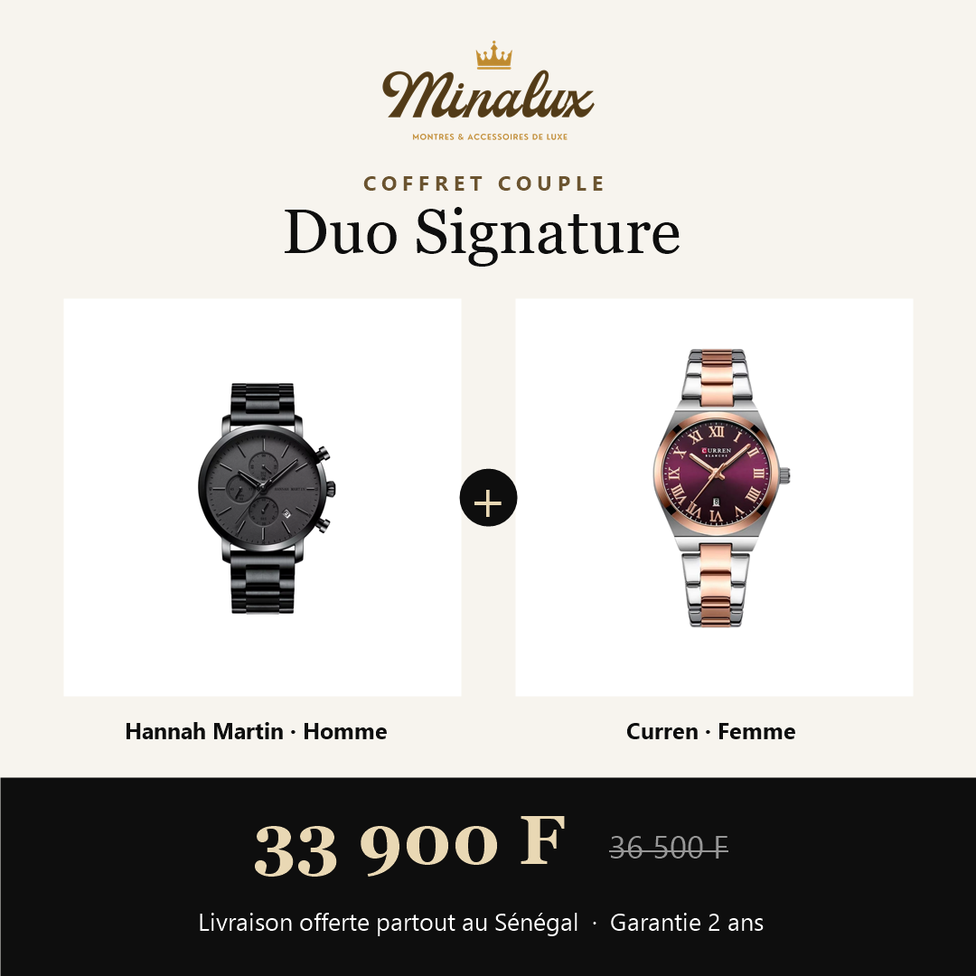 Coffret couple Duo Signature : Hannah Martin homme et Curren femme