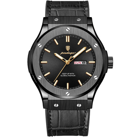 Montre de luxe  POEDAGAR en cuir
