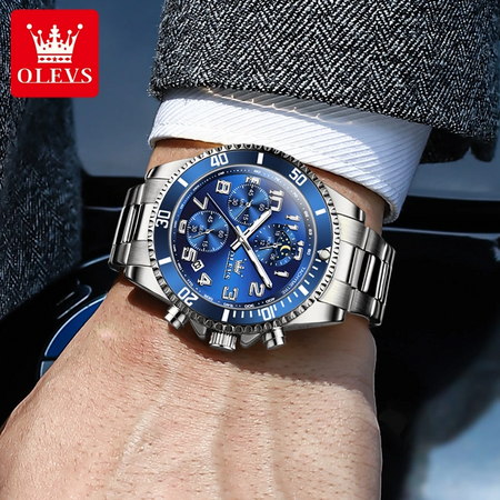 Montre OLEVS pour homme: Chronographe, Waterproof, lumineuse