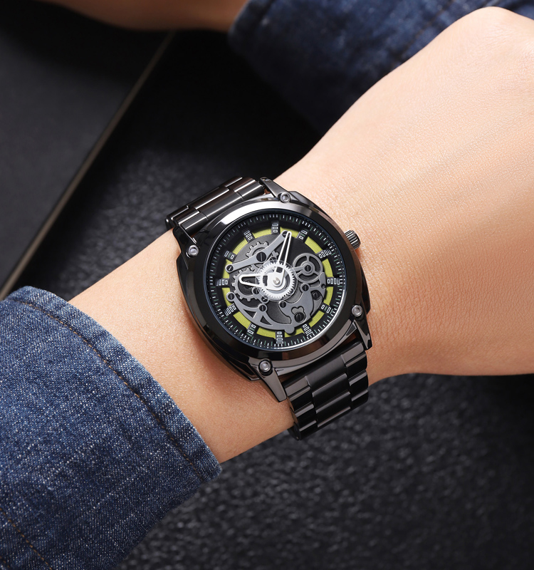 Montre pour homme (Style mécanique)