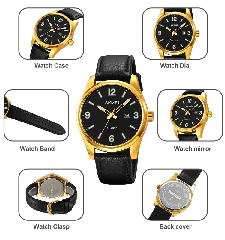 Montre à Quartz pour Homme en cuir